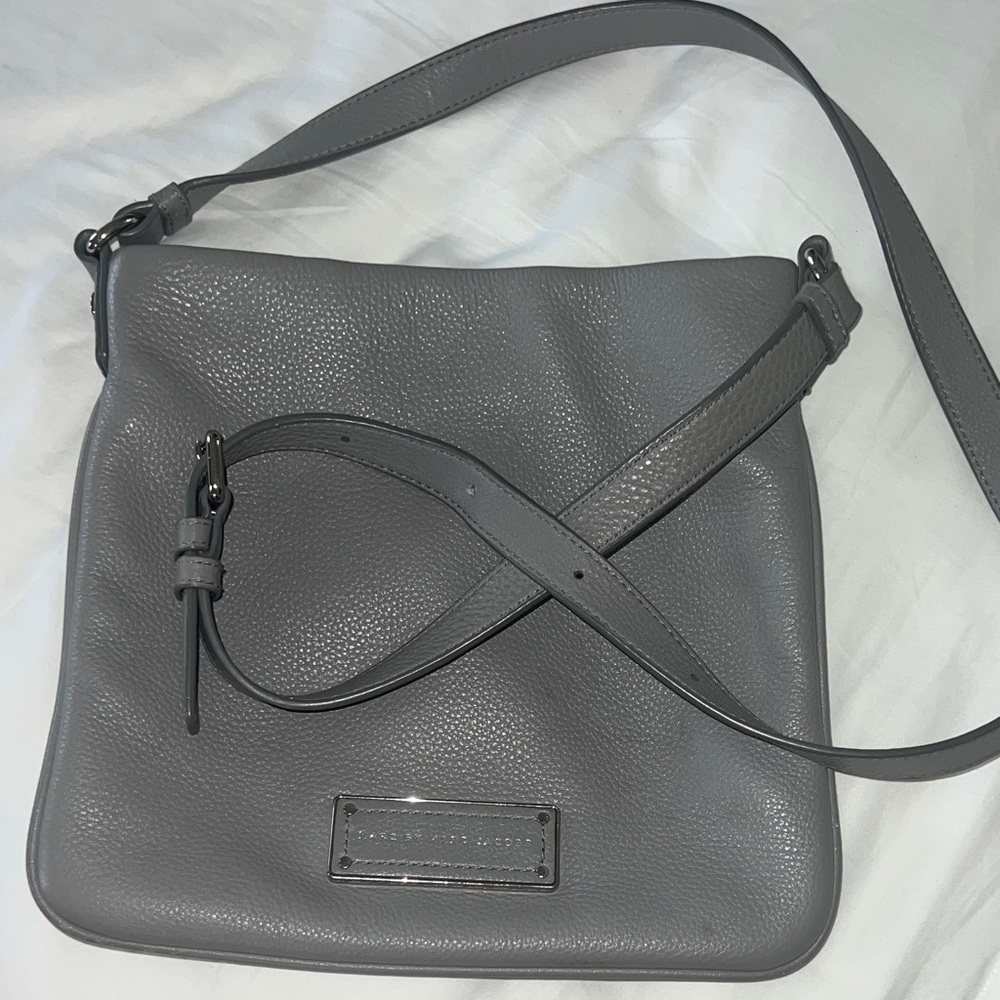 Marc By Marc Jacobs Gray Leather Messenger Bag